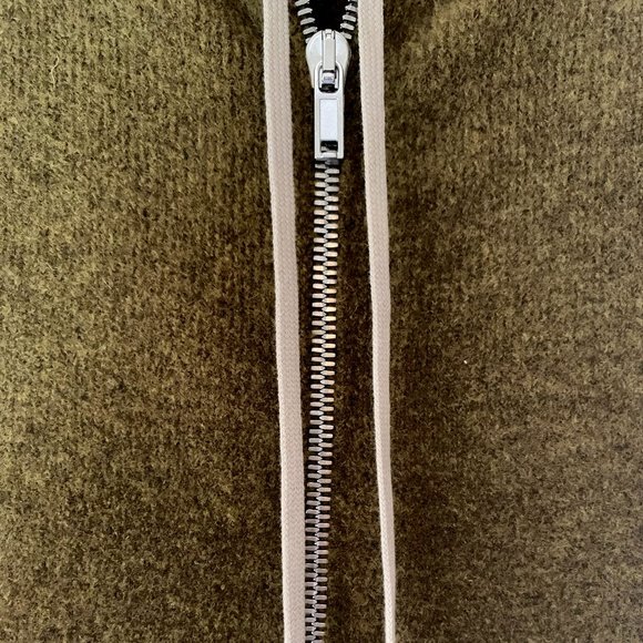 NWT RICK OWENS FW 18 Sisyphus Zip Up "Dirty Green" Hooded Sweater Wool Gorgeous - Picture 8 of 15